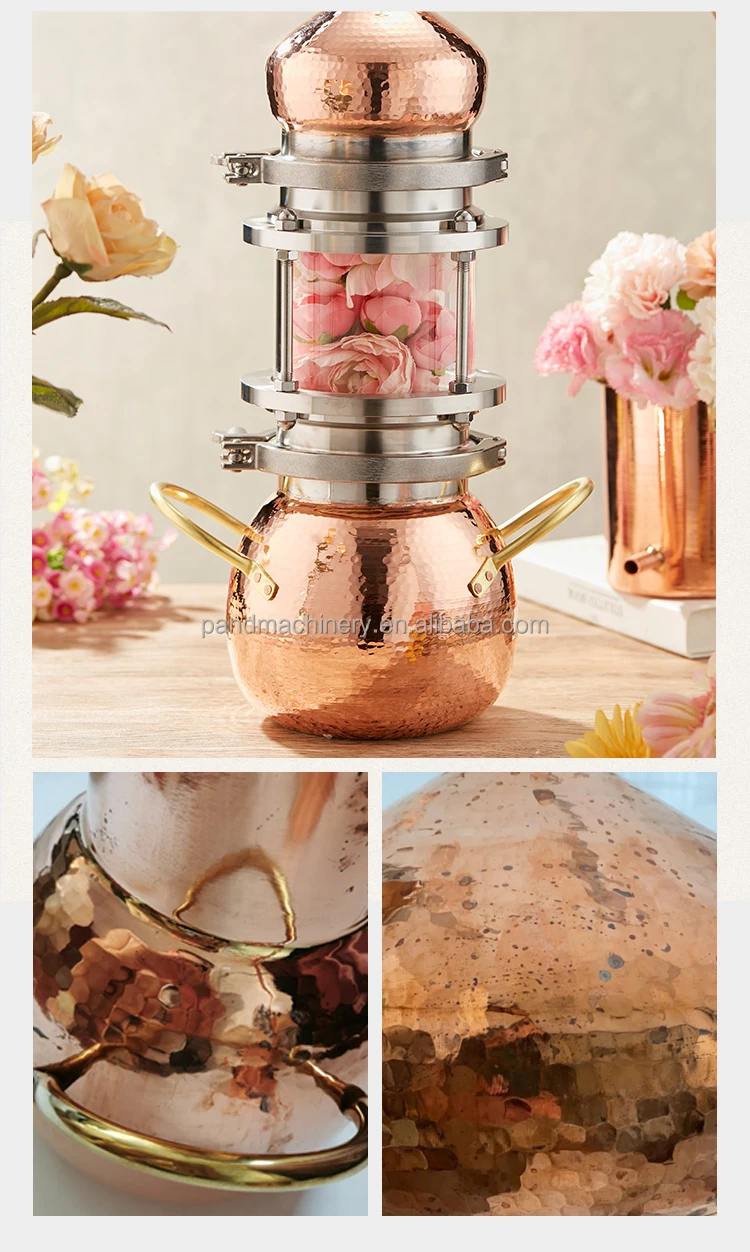 Home use whisky gin vodka moonshine essential oil distiller/Pure Dew Distiller/Purple copper purification equipment