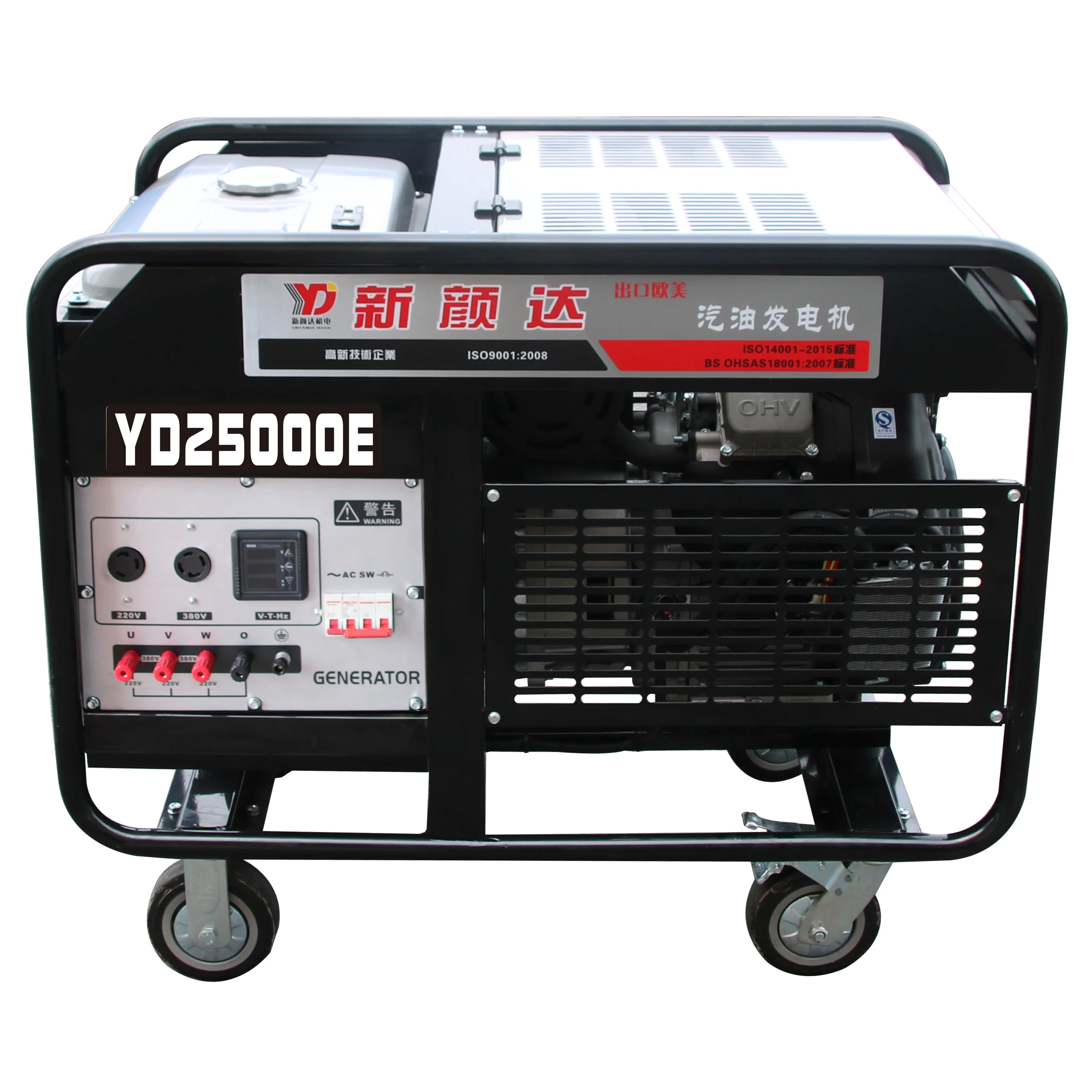 15kw gasoline generator 110v 220v 380v 400v single phase three phase rated power 15kva generator