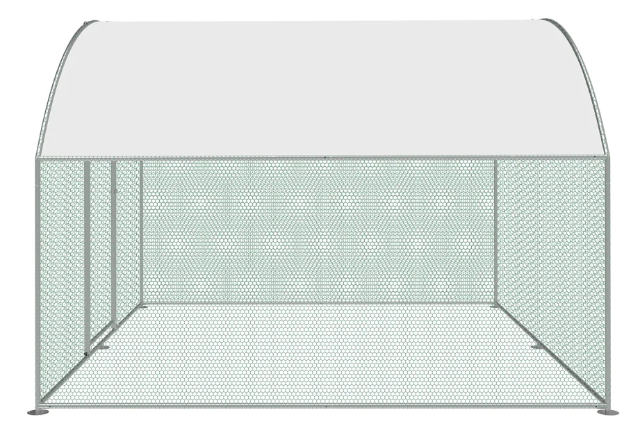 Round Roof Chicken Run 2m x 3m Walk in Pet Cage Coop for Dog Rabbit Hen Cage Pen