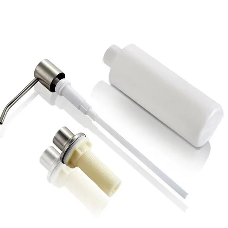 300ml Stainless Steel Kitchen Sink Liquid Soap Dispenser 304/Abs Plastic Hand Sanitizer Household Kitchen Soap Dispenser