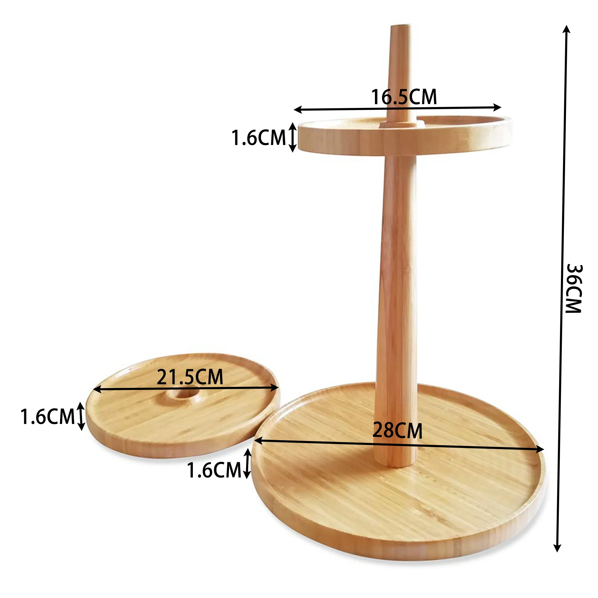 3 Tier Bamboo Cake Stands For Wedding Cakes and Wood Fruit Candy Cake Cookies Dessert Display Tray for Wedding Birthday Party
