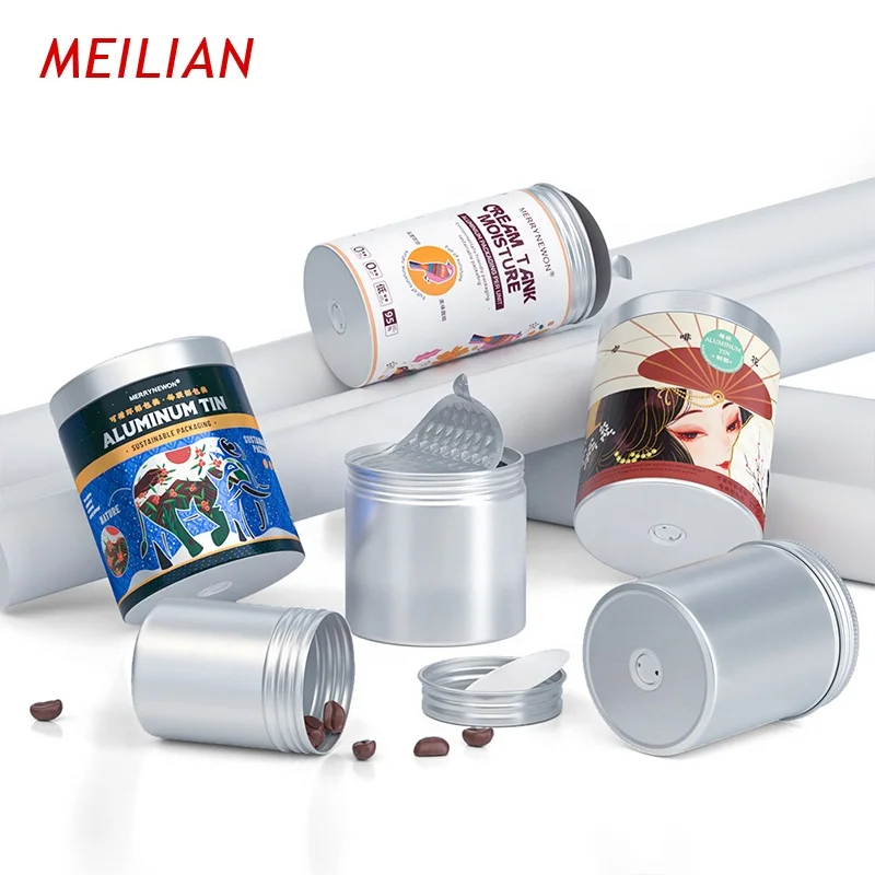 80 мл 200 мл 350 мл 500 мл 750 мл пользовательская печать пустая пищевая алюминиевая банка для кофе