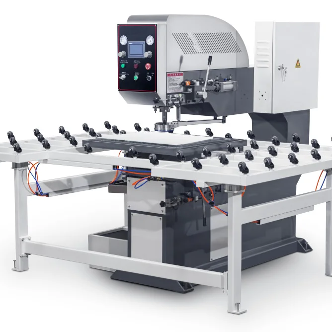 Горизонтальный сверлильный станок для стекла, завод, полуавтоматическое оборудование для обработки стекла