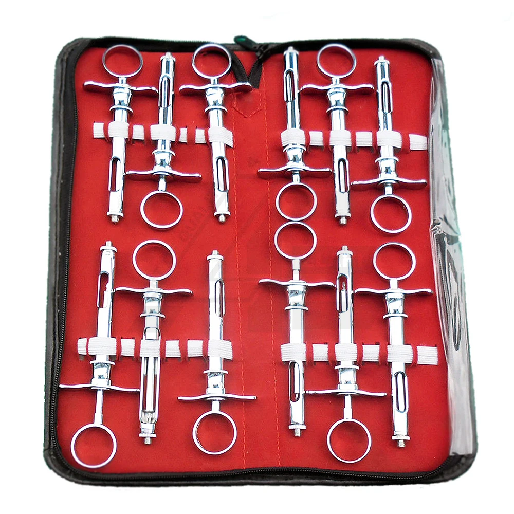12 PCS ASPIRATING SYRINGE TYPE 1.8ML DENTAL INSTRUMENTS HIGH QUALITY STAINLESS STEEL 2023