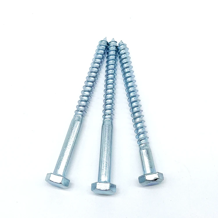 Flat Head Drive self tapping Euro Screw hexagonal Wood 6.3x50 Coach Screw Hex Head Wood screw