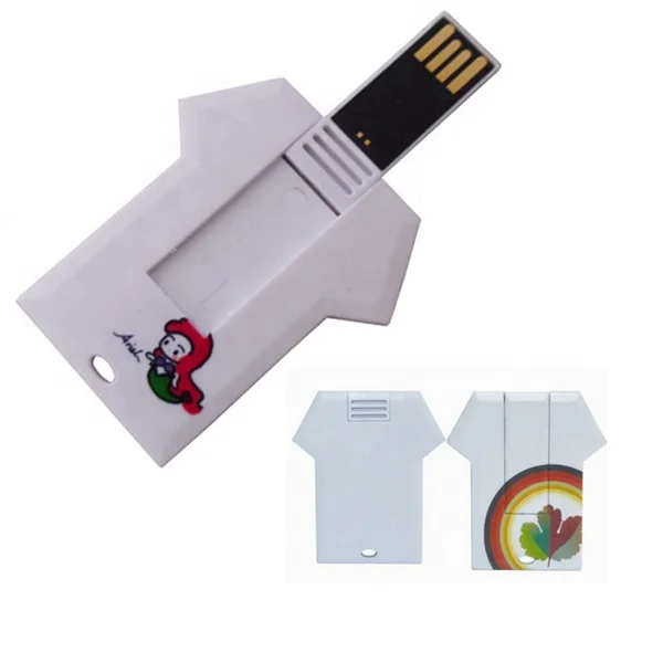 factory direct Ultra slim T-Shirt USB flash Pen drives/customized mini business card USB Memory Sticks for advertising purpose