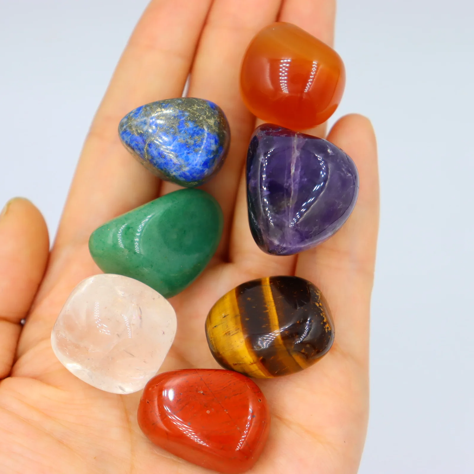Yogi Rock Seven Color Crystal Original Stone Natural Stone Original Stone Chakra Jewelry Ornament