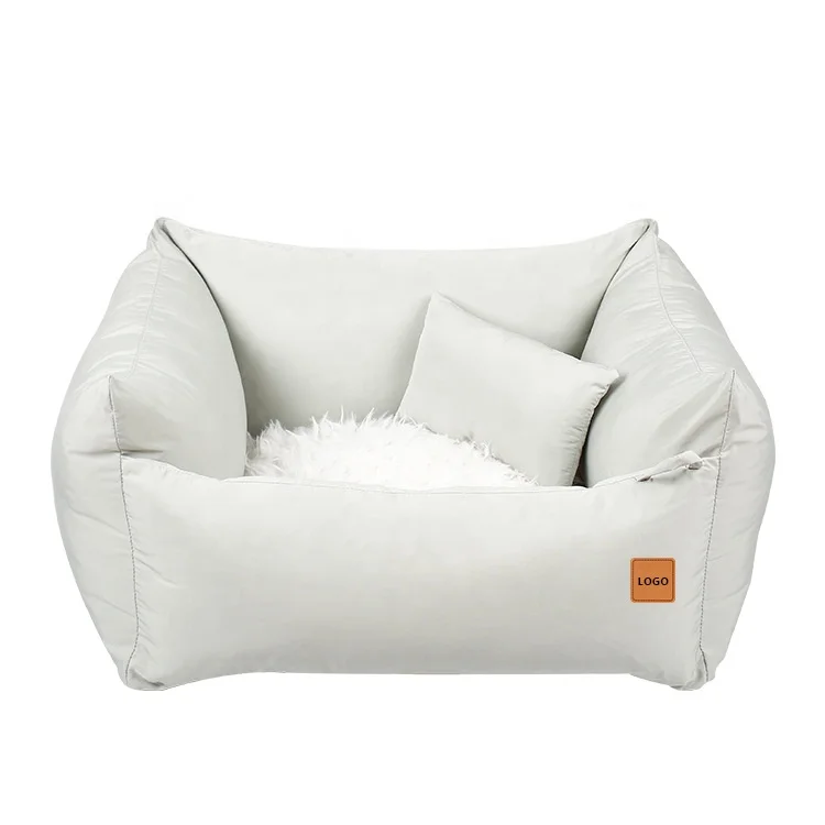 Wholesale Pet Dog Bed Comfortable Ultra Soft Washable Queen Size Orthopedics Cushion Dog Cat Bed With Pillow