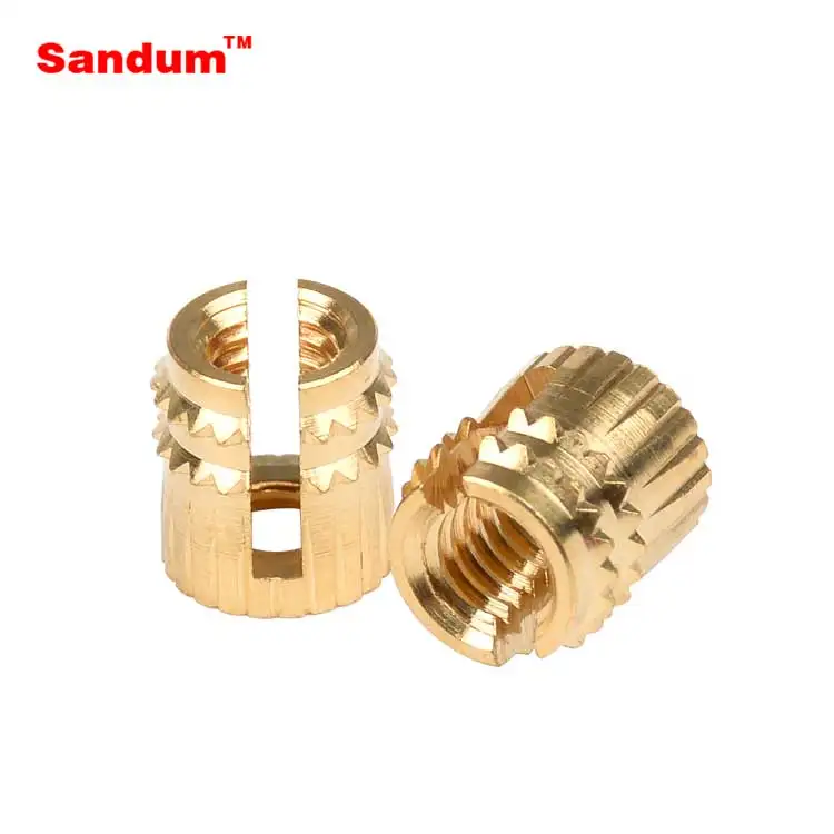 Straight Knurled Molded-In Threaded Insert With Slot For Plastics