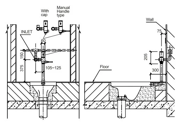 Rajeyn Commercial Brass IR Automatic Touch Free Toilet Sensor Flush Valve Flusher  with Manual Handle