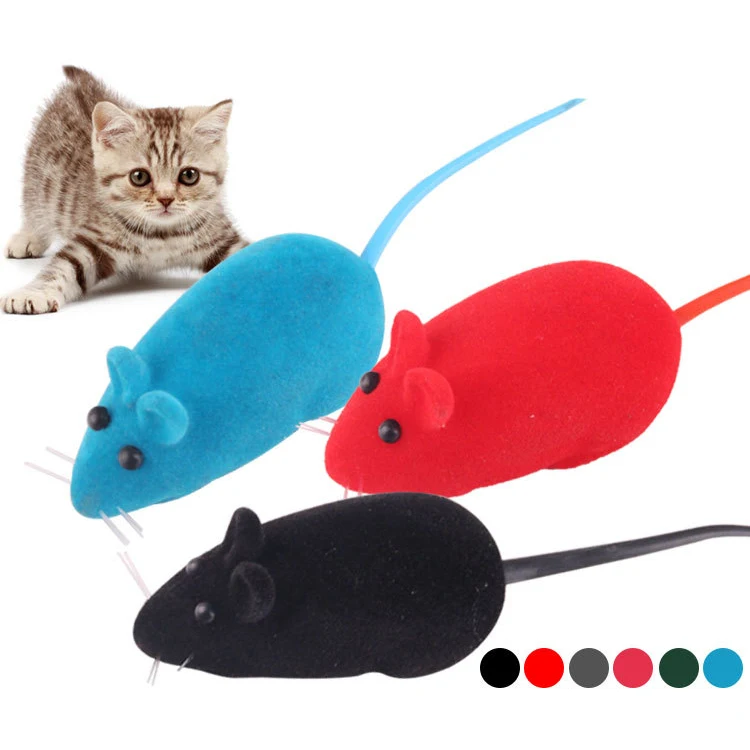 Hot selling cute cartoon rubber vocal dog toys vocal realistic cat toys little mouse mice & animal toys