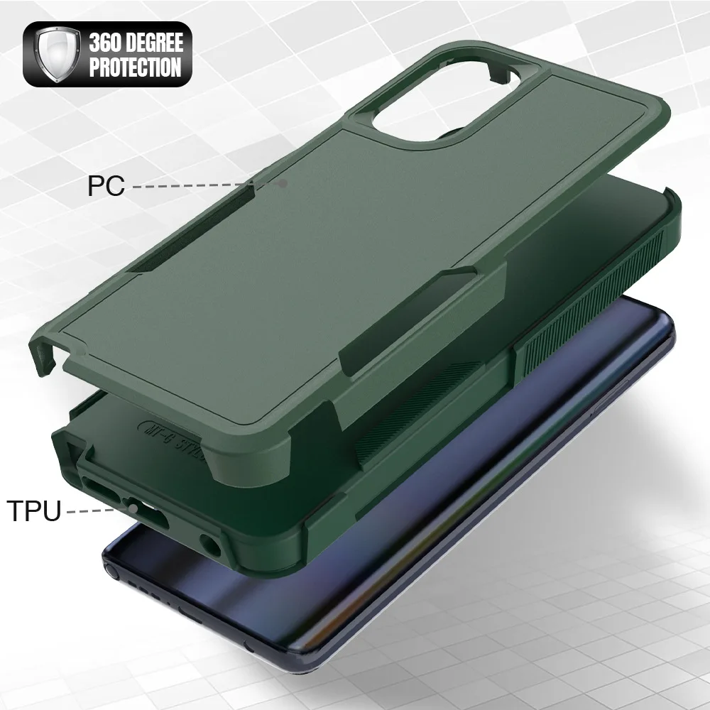 2 in 1 set foreign trade PC+TPU cell mobile phone case for Motorola Moto G Stylus 2022 ONE 5G ACE covers bags