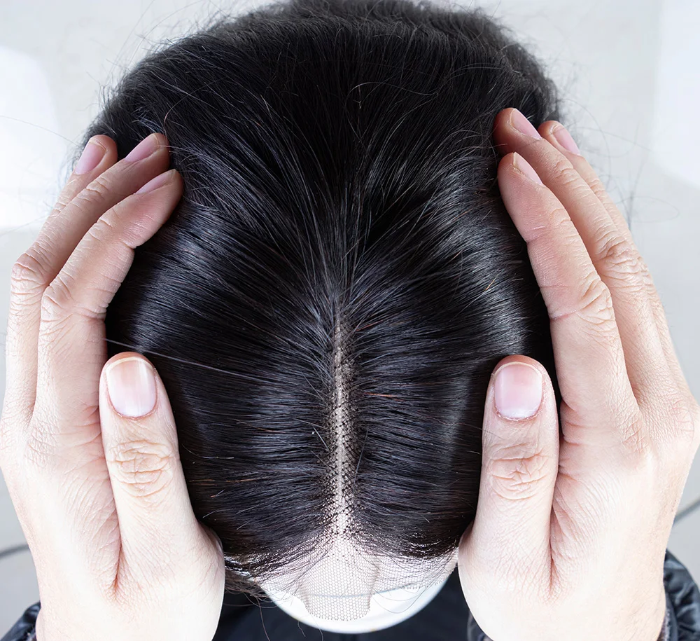 Megalook Free Shipping 16 Inch Indian Virgin Human Hair Wigs,Brazilian Straight  4X4  Lace Closure Wig For Black Women