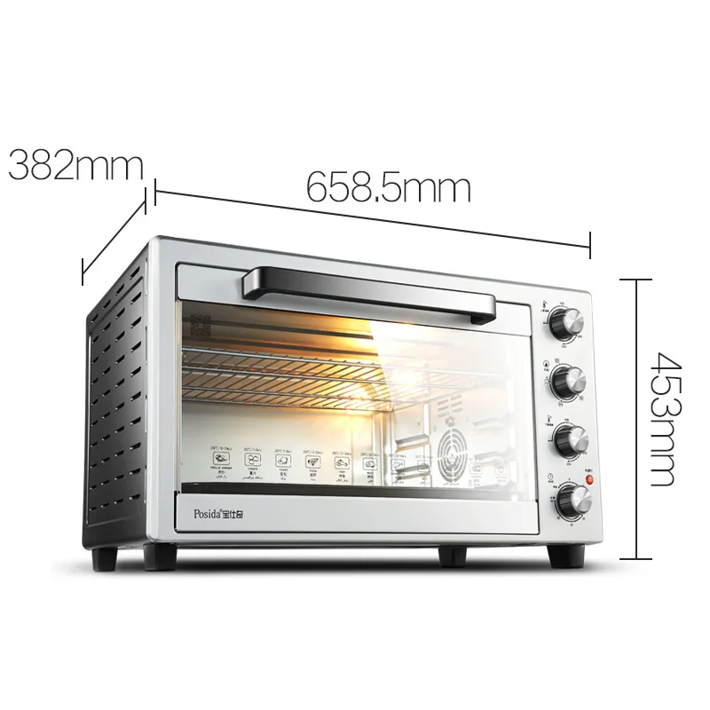 High quality household large capacity electric oven 60L heating element Roast chicken kitchen electric oven for sale