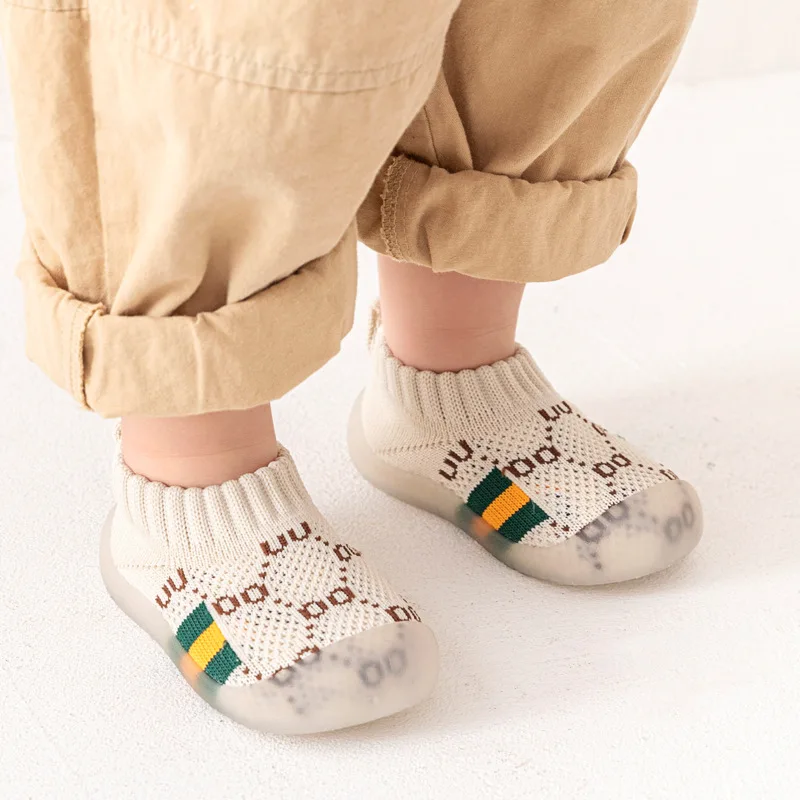 Children shoes boys and girls  children socks shoes soft breathable non-slip fly weave  baby toddler shoes