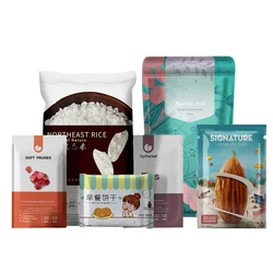 Customized 5kg 10kg Vacuum Heat Seal Laminated Plastic Organic Thailand Basmati Rice Packaging Bag with Handle Ziplock zipper