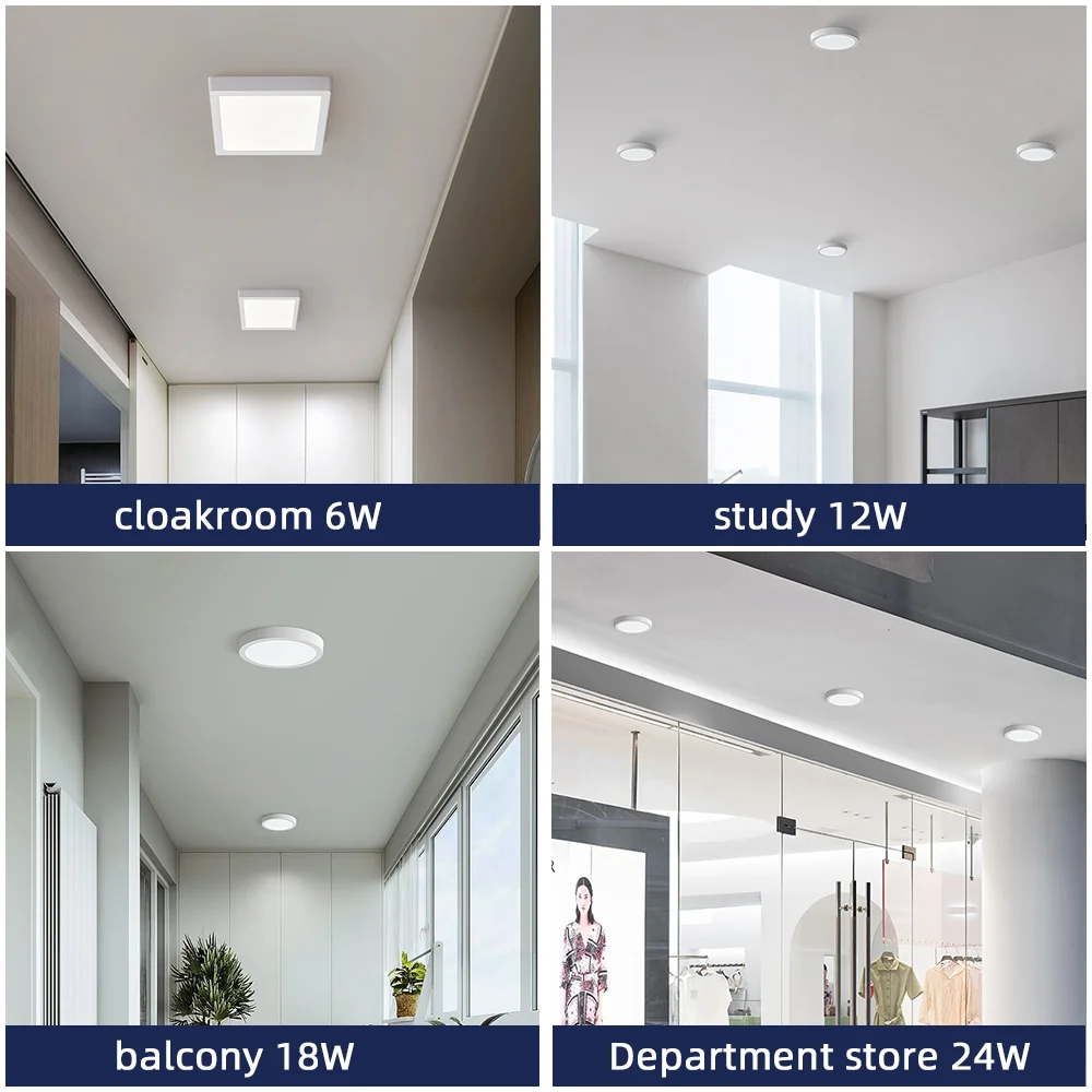 Household indoor living room energy saving panel lights ceiling panel surface mounted led light for home indoor led panel light