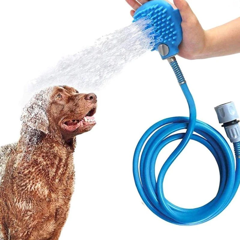 
High quality silicone handle self cleaning hair removal trimmer comb pet deshedding brush tool for dog and cat 