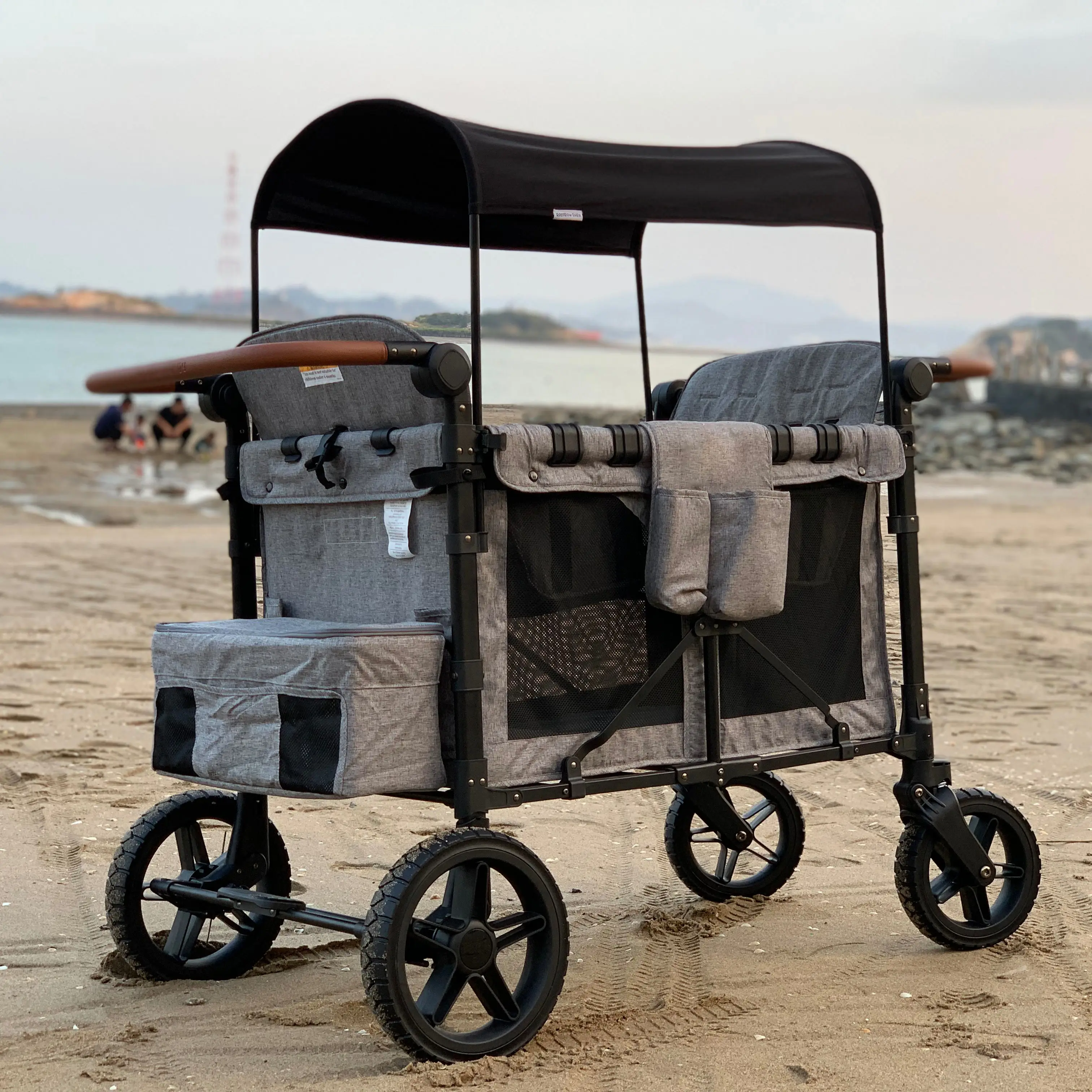 Best-selling 2023 Iron Multifunctional Garden Baby Strollers Large Space Portable And Foldable Baby Wagon