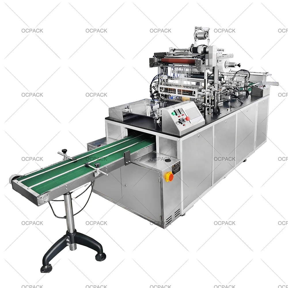 Automatic 3D Paper Herb Tea Box Playing Card Wrapping Cosmetic Overwrap Packing Machine Perfume Cellophane Overwrapper Machine