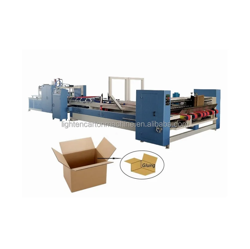  Automatic carton box folding gluing machine --carton