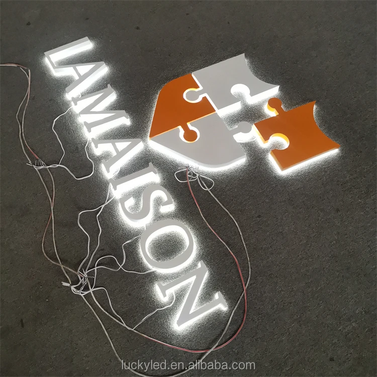 3D Acrylic Letter Sign Board Led Light up Alphabet Letters Led Light Letters for Business Signs
