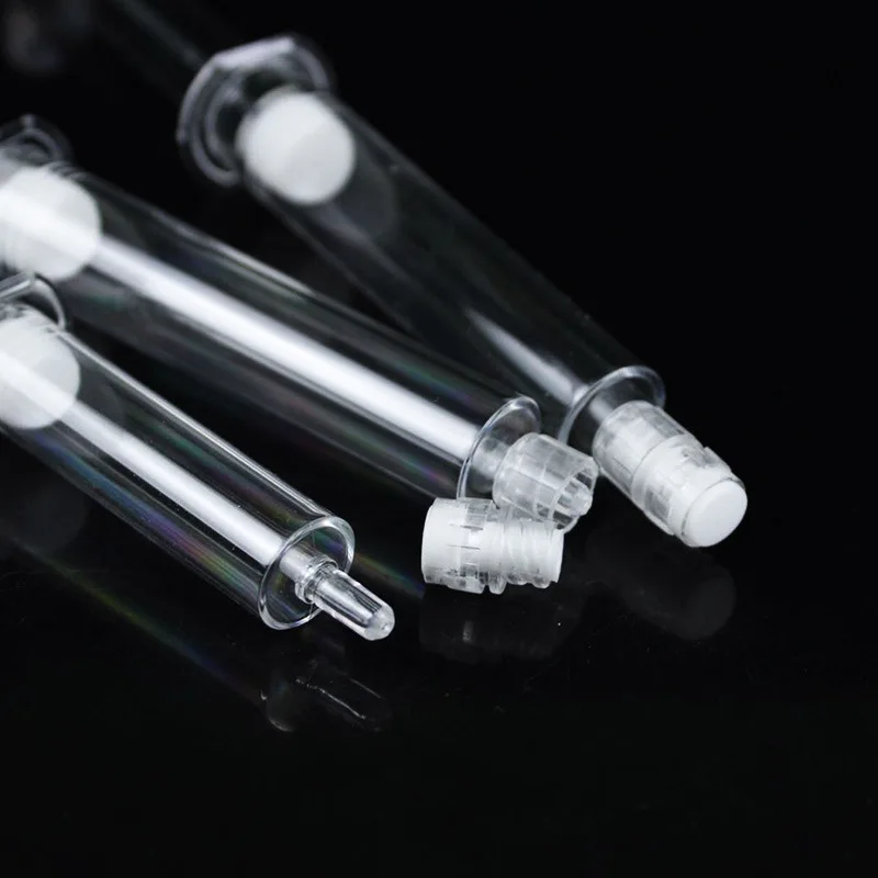 10 ML 5 ML Cosmetic Syringes Clear Disposable Plastic Luer Lock Syringes For Cosmetic Serum Packaging