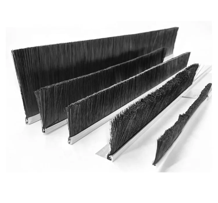 Anti Static Nylon Flexible Revolving Bottom Door Window Weather Seal Strip Brush