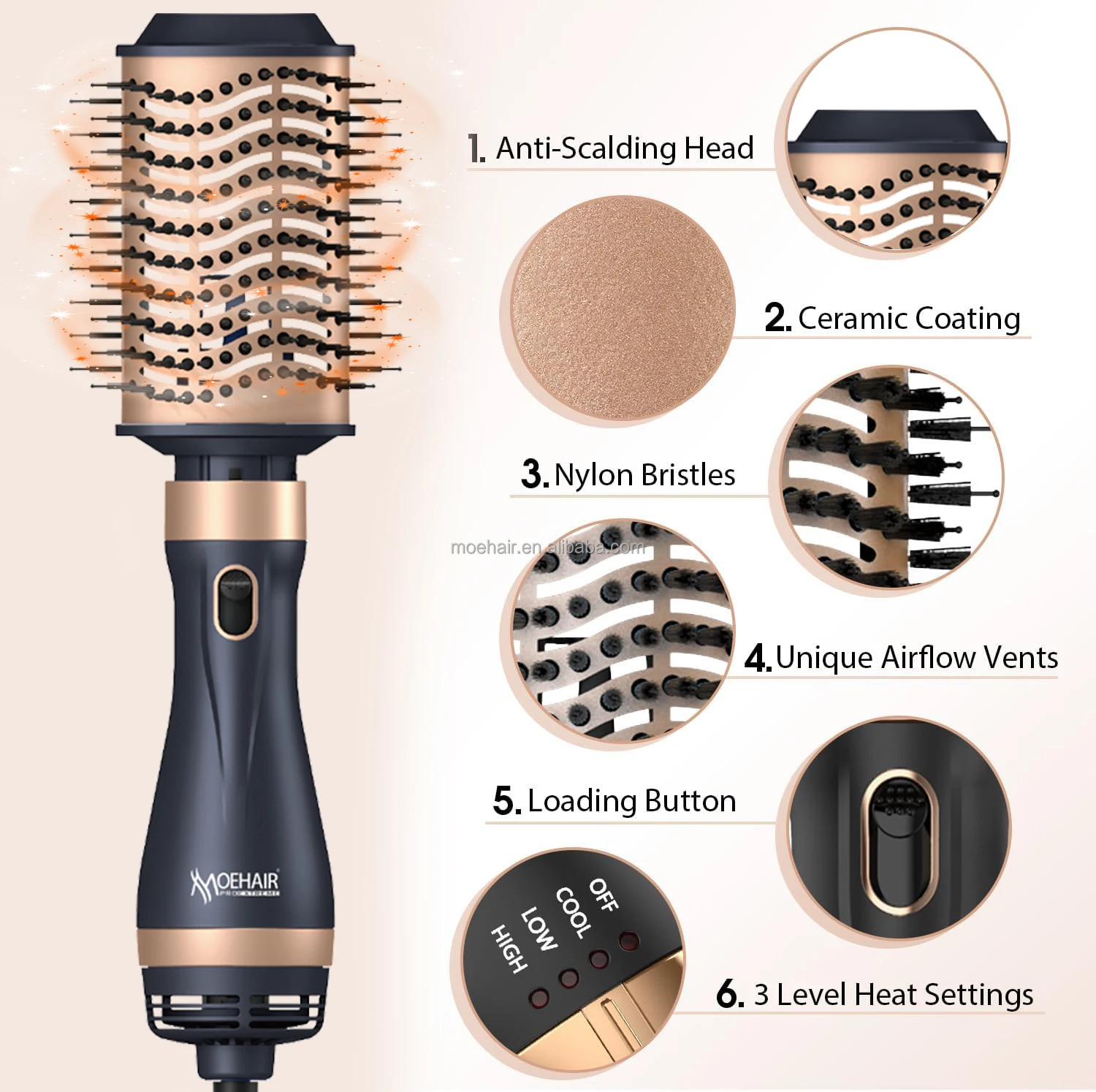 4 In 1 High speed Hair brush dryer
