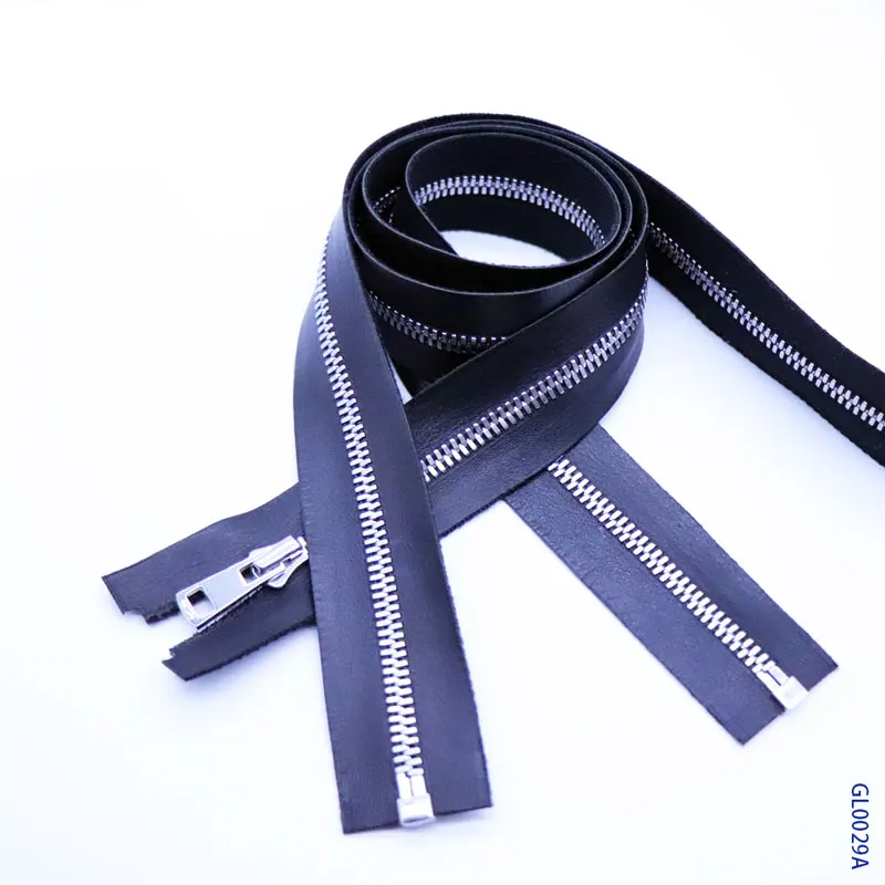 
5# 8# High Quality Cusomized Zipper Pull Genuine Leather Tape Metal Zipper for Handbags 