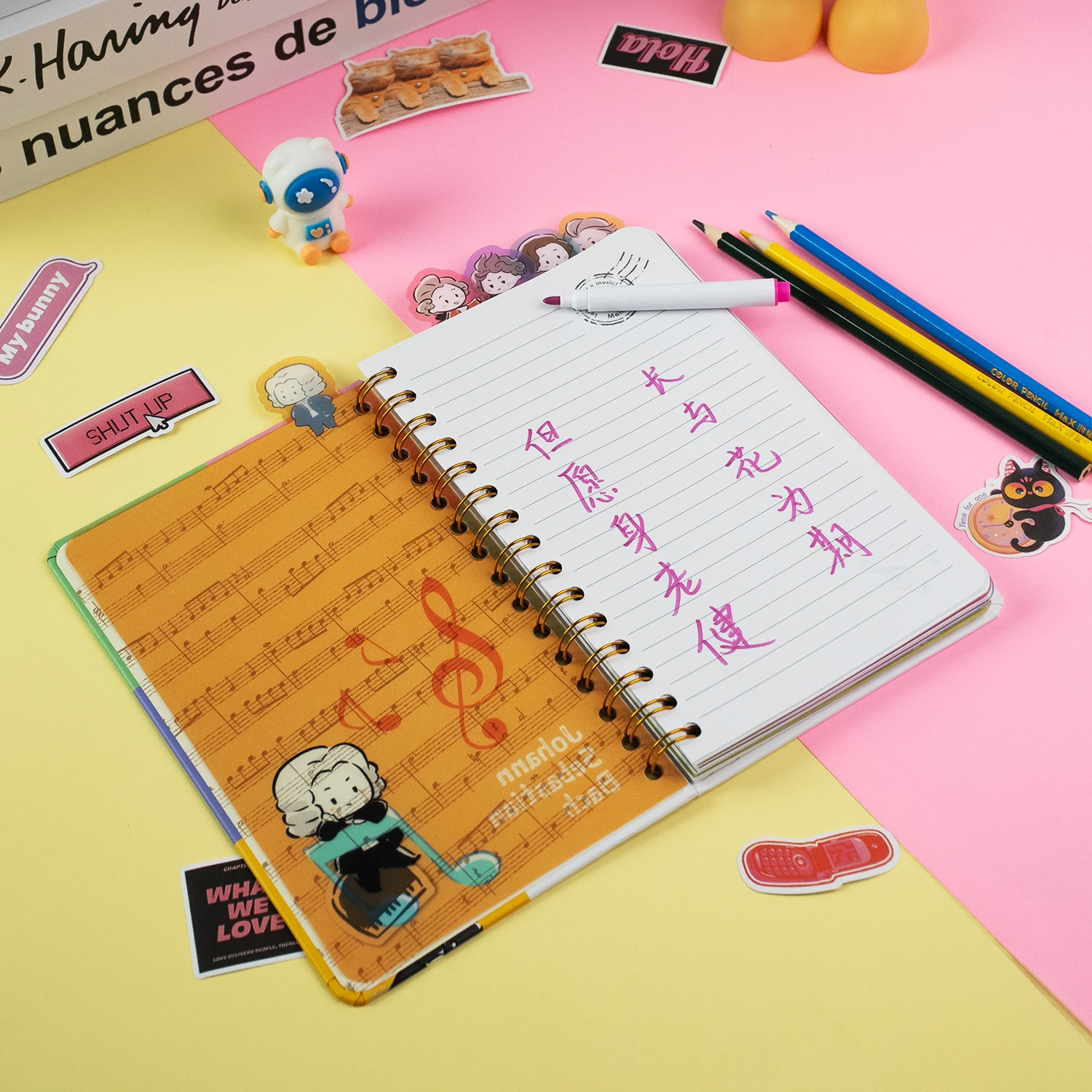 Wholesale Kids Diary Journal Note Book Spiral Binding A5 Planner Custom Logo Printing Hardcover Spiral Notebook