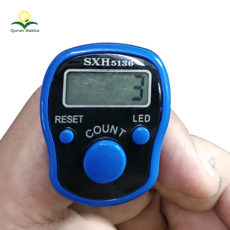 Islamic Ramadan Gift Muslim Prayer Tasbeeh Tally Counter Mini LED Backlight Finger Ring Digital Tasbih Counter