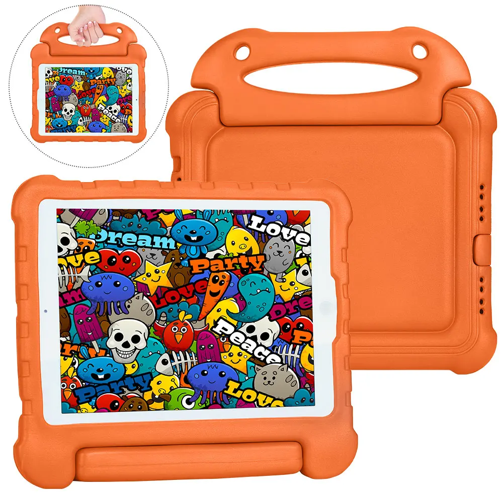 Orange Color Kids Case for iPad 10.2 EVA Foam Tablet Cover for iPad Air 3 for iPad Air 2019 2020 2021
