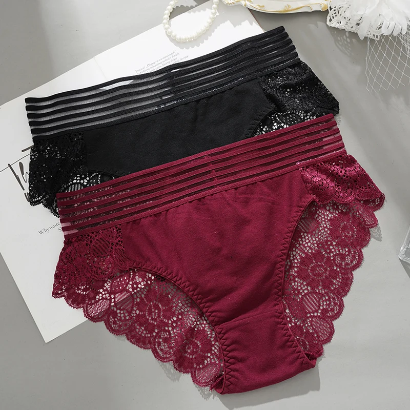 4XL Plus Size Ladies Sexy Panty Seamless Floral Lace Cut big size Underwear very fat woman panties mature women panties