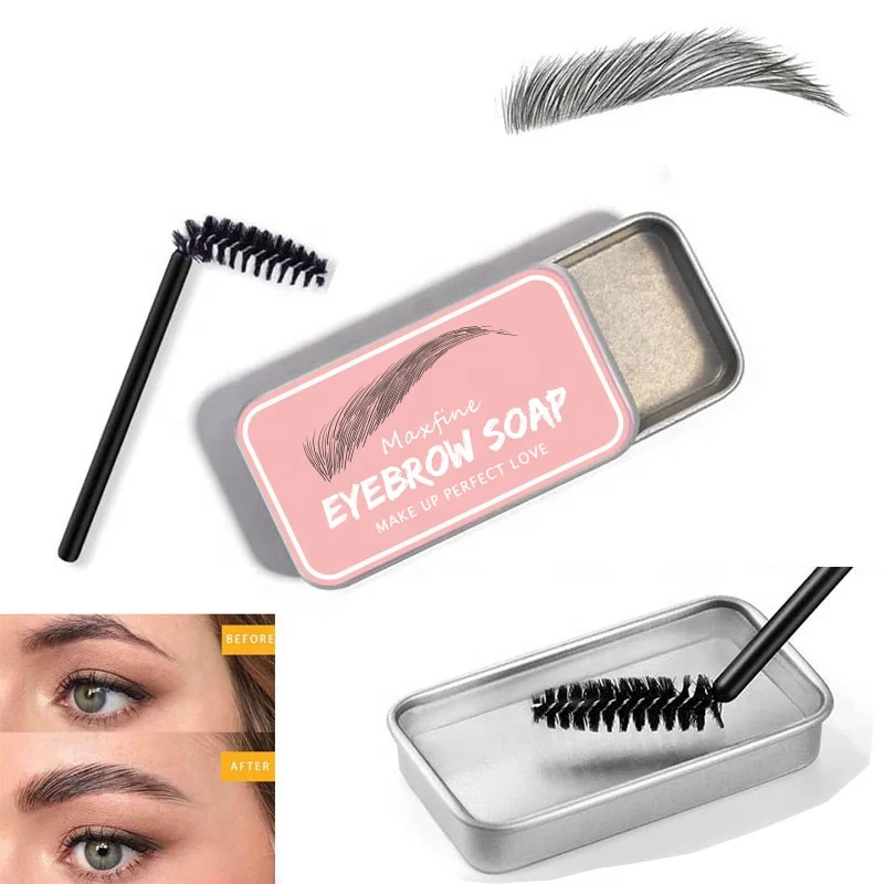 OEM Private Label Clear Eye Brow Gel Soap Tinted Eyebrow Styling Soap Wax Eyebrow Soap With Eyebrow Brush