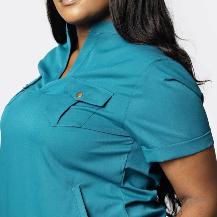 Wholesale Customized Anti Wrinkle Water Resist Soft Fabric Top Nursing Uniforms Nurse Medical Scrubs Design