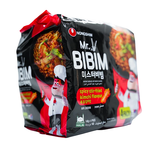 High Quality Production Private Label Wholesale Food Instant Korean Style Fried Noodles 148gmx4 (Bundle)