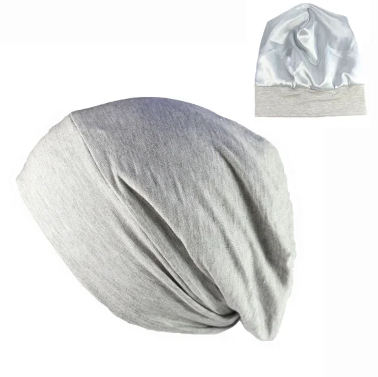 Popular Satin Silk Lined Sleep Beanie Slap Hat for Women