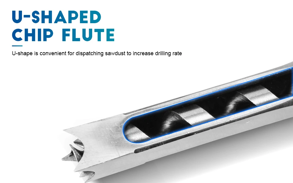 NINDEJIN 4pcs High Speed Steel Woodworking Auger Square Hole Mortising Chisel Tools Wood Carving Drill bits