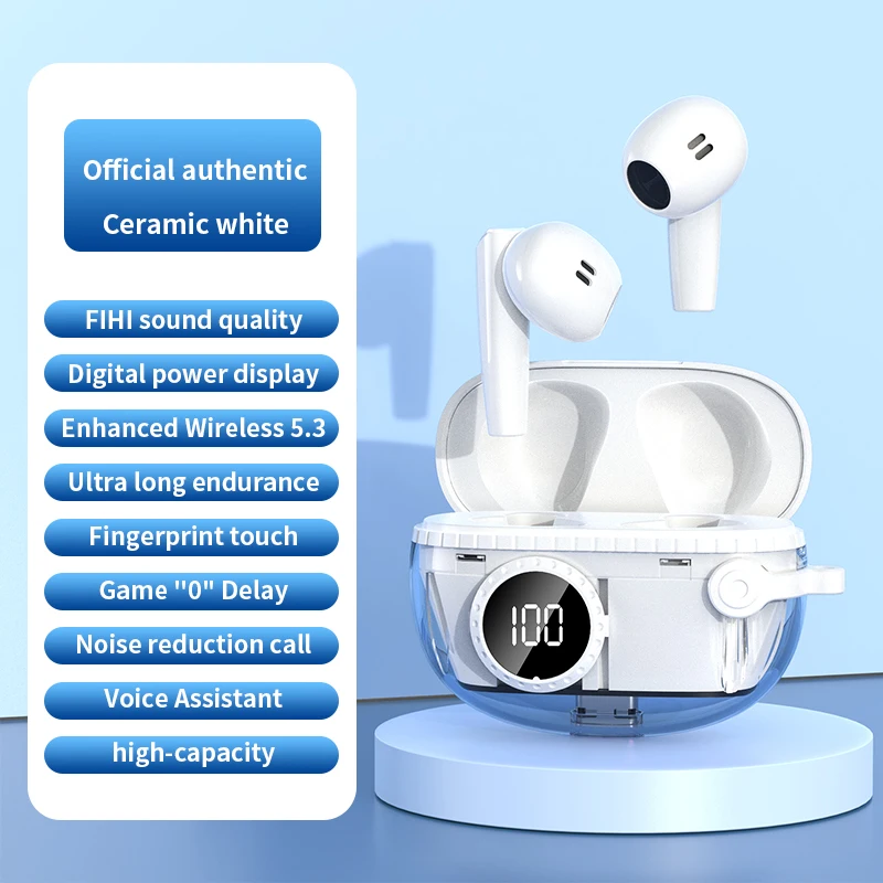 M25 5.3 blueteeth Headphones TWS Wireless Headset Portable Touch Control Deep Bass Earbuds Noise Cancellation Earphones