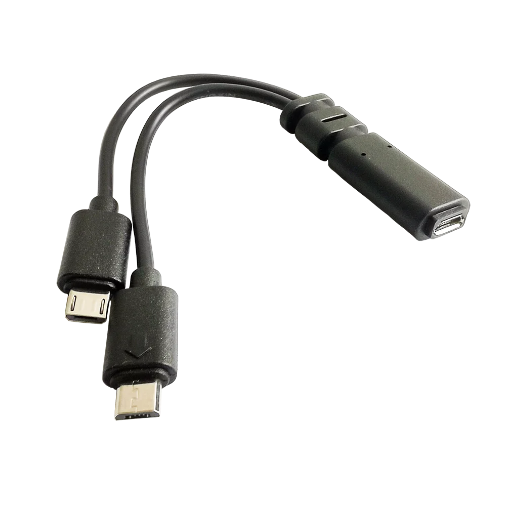 Oem Android V8 женский 2 в 1 разветвитель Micro Usb Женский к мужскому зарядный кабель короткие Micro Usb кабели