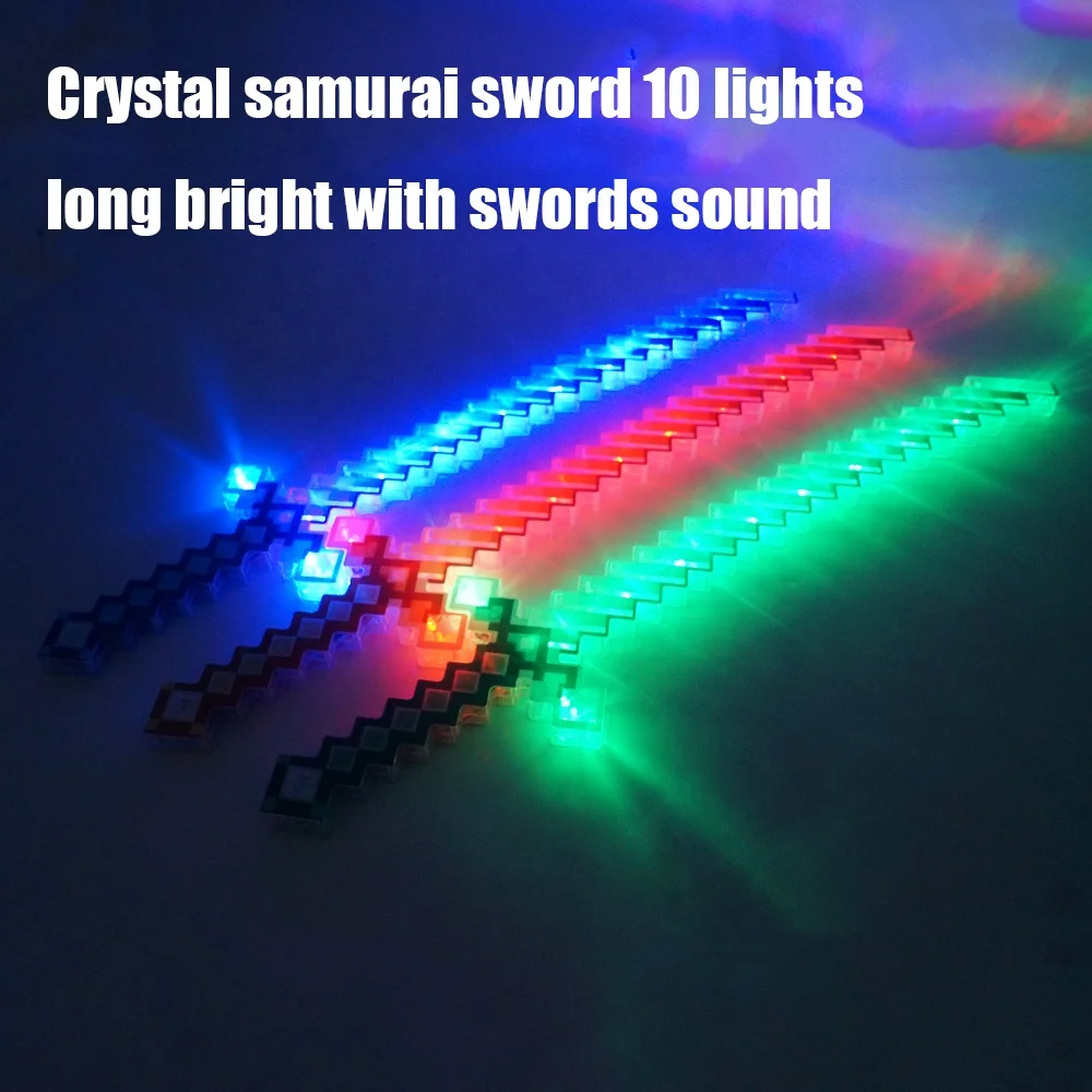Led Light Up Toys Light Saber Pixel flashing Swords plastic knife with light toy