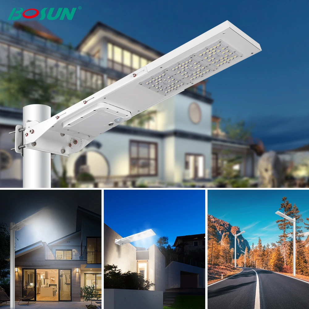2023 New product aluminum ip65 60w 90w all in one solar led street light road lamp