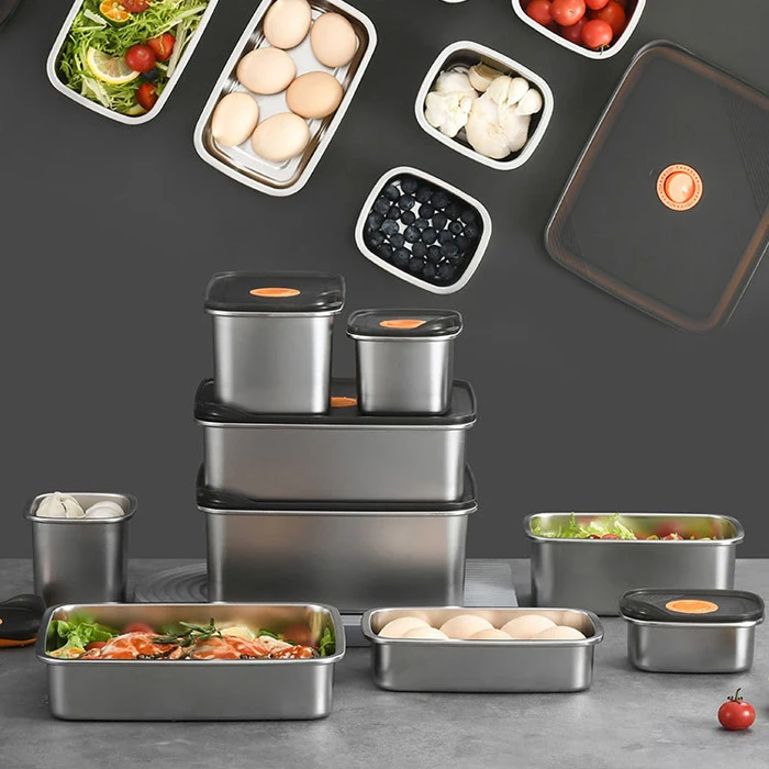 Bpa Free Various Specifications Lunch Box For Adults Heatable Take-away  kitchen can stainless steel food storage & container