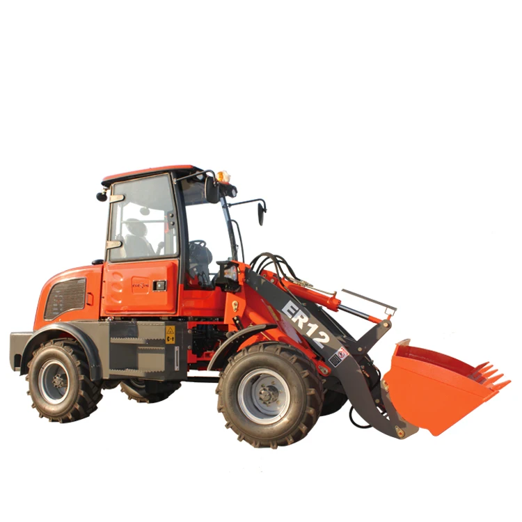 Everun 4WD ER12 хорошее качество маленький сельскохозяйственный колесный погрузчик с сертификатом