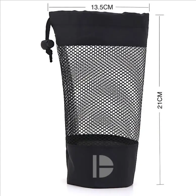 custom drawstring mesh pouch Black small nylon mesh drawstring bag