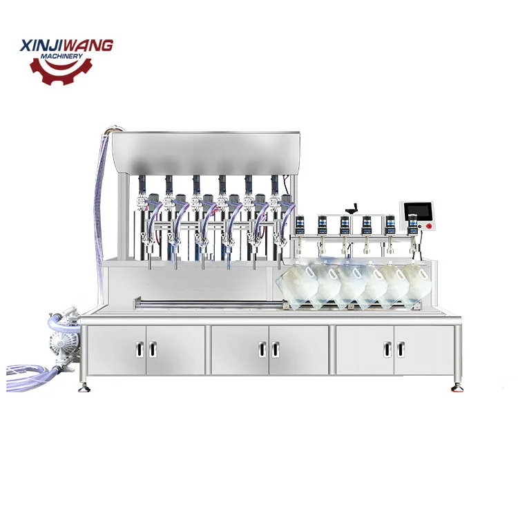 Good price 6Nozzles Paste Liquid Filling Machine Olive Oil Peanut Butter Ketchup Bottle Filling Machine