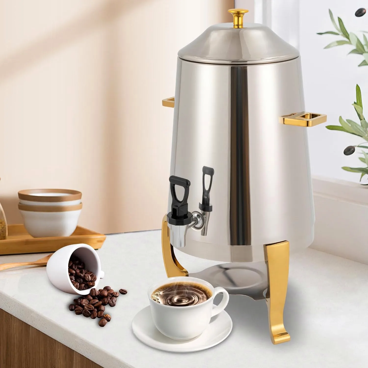 13L Hot Beverage Dispenser Coffee Chafer Urn Stainless Steel Chafer Urn commercial Electric Coffee Urn for Coffee Chocolate