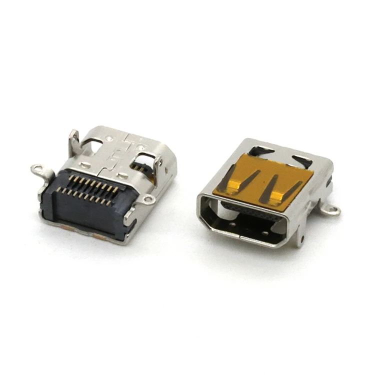 DIP+SMT 19Pin High Definition Multimedia Interface jack D type micro HDMI female socket connector for PCB