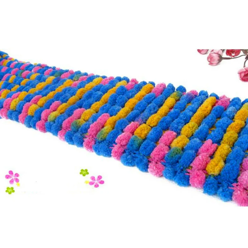 Baby Pom Pom Yarn Polyester Chenille Yarn for Knitting Cushion